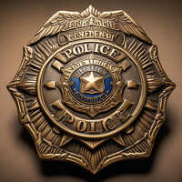 Police Badge - Brass Plated Pin Badge | Elegant Metal Design, Durable High-quality Finish