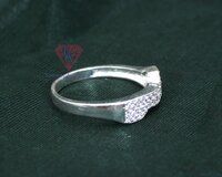 925 Sterling Silver White Cubic Zircon Silver Plated Ring