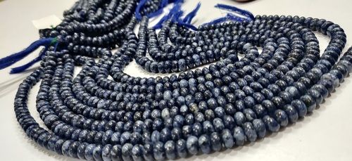 Natural Sodalite Rondelle Plain 8mm Beads Sold Per Strand 8 Inches Long