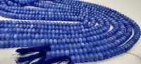 Natural Blue Sapphire Quartz Rondelle Plain 8mm Beads Sold Per Strand 8'' Long