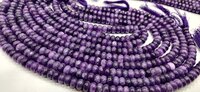 Natural Charoite Quartz Rondelle Plain 8mm Beads Sold Per Strand 8'' Long