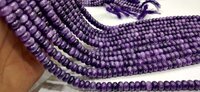 Natural Charoite Quartz Rondelle Plain 8mm Beads Sold Per Strand 8'' Long