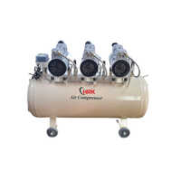 H550-35l Oil Free Silent Compressor - 35l Tank, White Color | Piston Type, Ac Power, Stationary Configuration, Minimal Maintenance