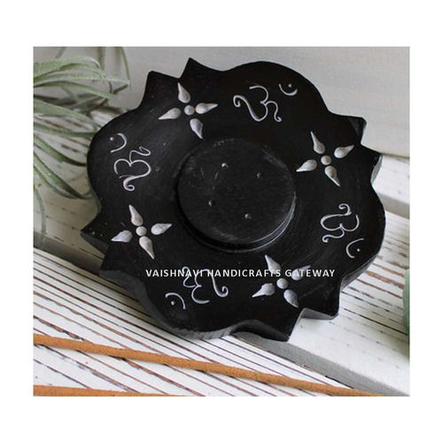 Indian Wholesaler And Exporter Black Color Stone Incense Stock Holder