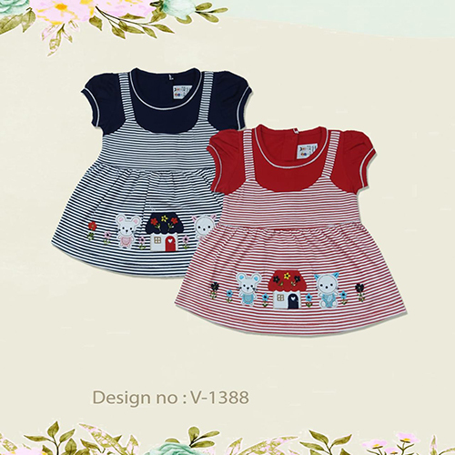 Infant Baby Frock -Mix Design Minimum Parcel 144 Pieces - Feature: Washable