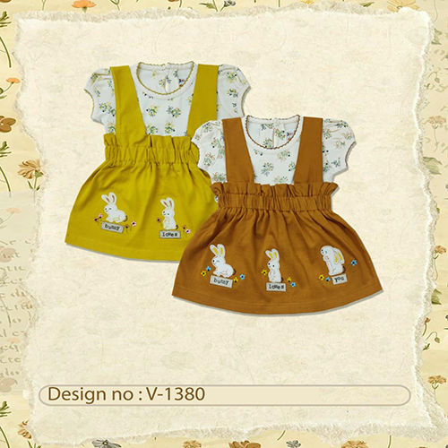 Washable V-1380 Baby Frock