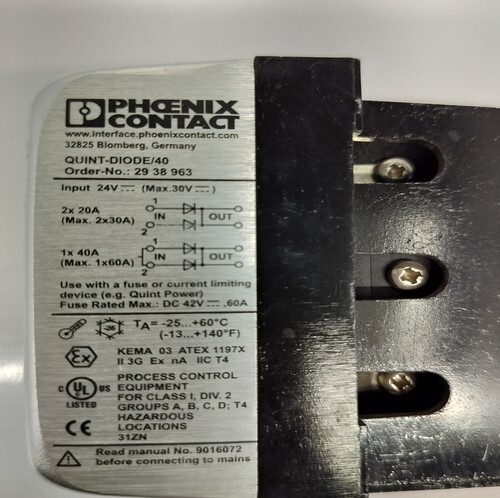 PHOENIX CONTECT QUINT-DIODE/40 REDUNDANCY MODULE