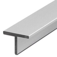 Aluminium T Section - 12 Ft , Polished Grey Finish | Durable T-shaped Design, High-quality Aluminium Alloy