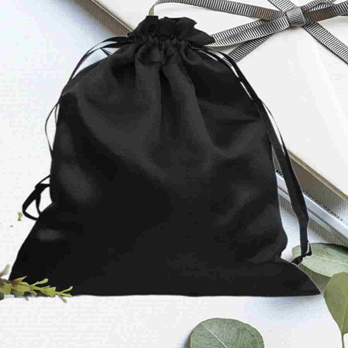 Black Color Satin Bags