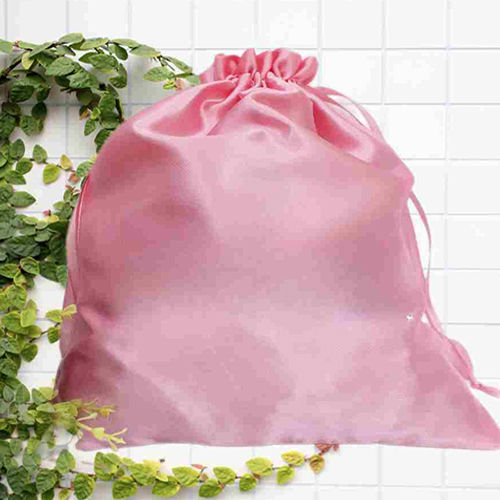 Pink Color Satin Bags