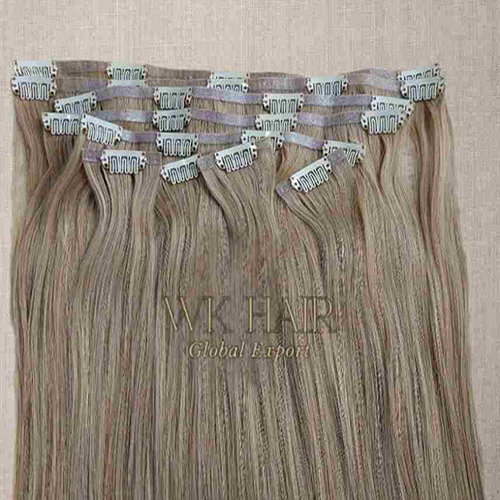 Blonde Synthetic Clip In Hair Extensions