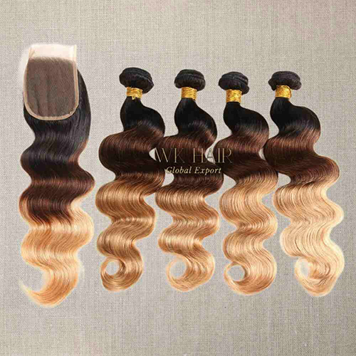 Natural Golden Brown Weft Hair Extensions