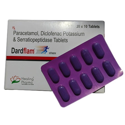 Paracetamol Diclofenac Potassium And Serratiopeptidase Tablets General Medicines