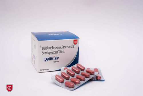 Diclofenac Potassium 50 + Paracetamol 325 + Serratiopeptidase