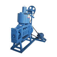 Groundnut Oil Expeller - Mild Steel, Blue Color | Warranty Included, Non-computerized