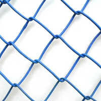 Blue Pvc Coated Chain Link Mesh Fence - Galvanized Iron Wire, 2x2 Inch, 6 Feet Length | Durable, Rust-resistant, Easy To Install, Weather-resistant
