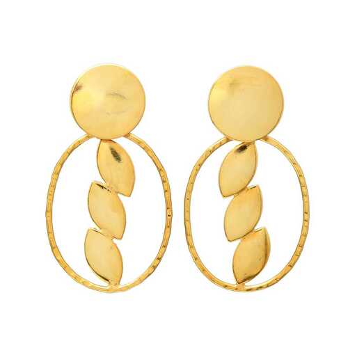 Woman Earring Set, Golden Drop Earring