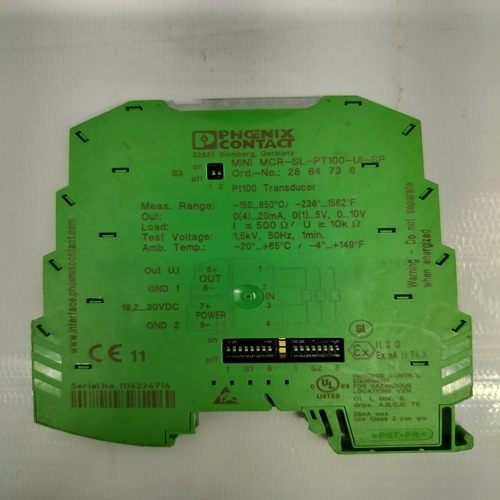 PHOENIX CONTECT MINI MCR-SL-PT100-UI-SP SIGNAL CONDITIONER