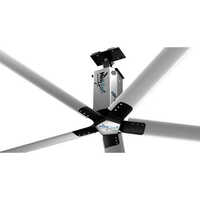 Geared Hvls Fan - Aluminum, 24 Feet Diameter, Gray Finish | 5 Blades, Variable Speed Control, Energy Efficient Design