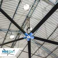 Hvls Fan For Trussless Roofing Proflex - Color: Black