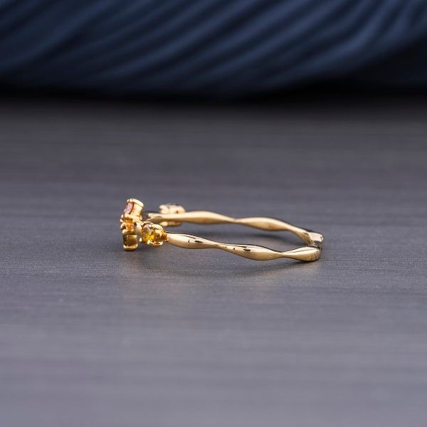 BEAUTIFUL LADIES RING 18KT YELLOW GOLD 0.2ct Lab Grown Diamonds