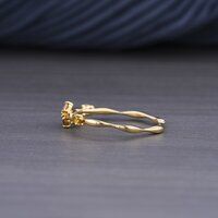 BEAUTIFUL LADIES RING 18KT YELLOW GOLD 0.2ct Lab Grown Diamonds