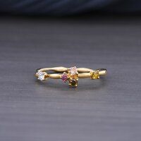 BEAUTIFUL LADIES RING 18KT YELLOW GOLD 0.2ct Lab Grown Diamonds