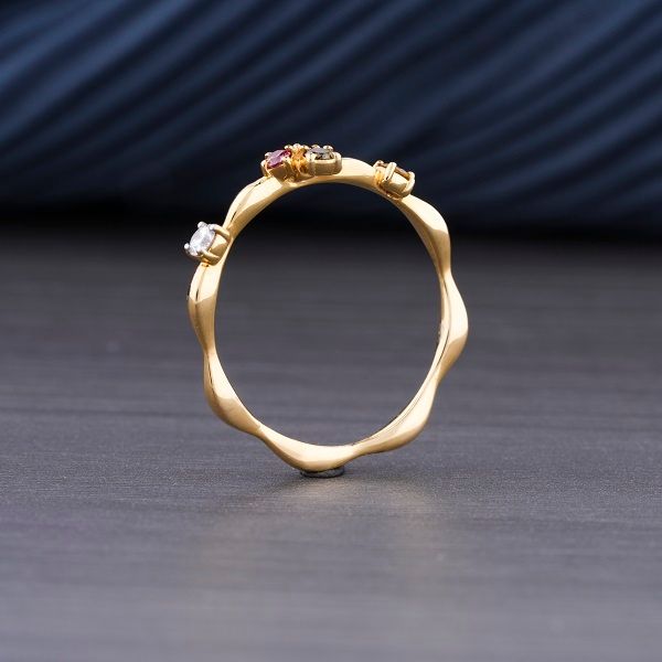 BEAUTIFUL LADIES RING 18KT YELLOW GOLD 0.2ct Lab Grown Diamonds