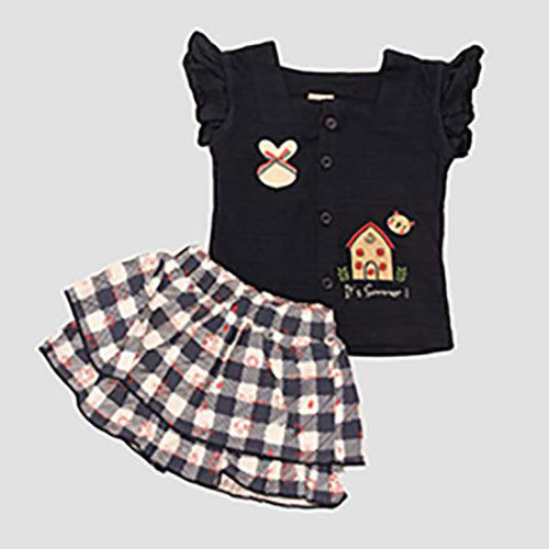 Black Baby Girls Top Skirt Set Age Group: Upto 5 Years