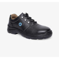 Comfort Bata Safety Shoes - Buff Barton Print Leather, Size 5-12 | Black Lace Design, Pu Insole, Steel And Fiber Toe Style