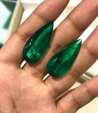 Oval Shape Zambian Emerald Stones - Grade: Aaa