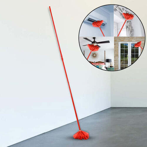 Cobweb Brush With Metal Strong Long Extendable Handle For Dusting