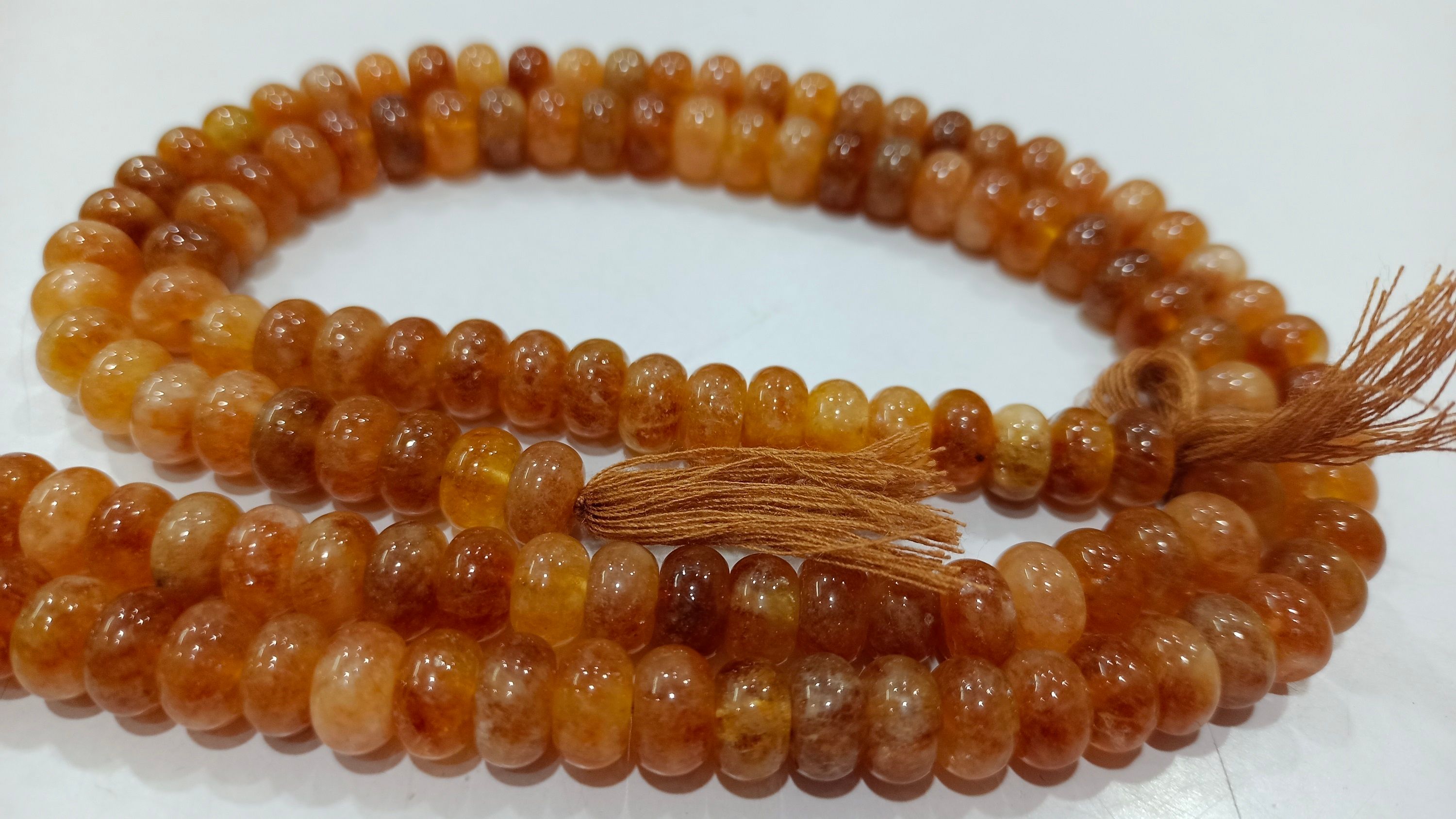 Natural Sunstone Rondelle Plain 8mm Beads Sold per Strand 8'' Long