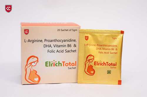 L-arginine 3gm + DHA 20%( 200) + Proanthocyanidin 75 + Vit B6-2 + Folic Acid 200