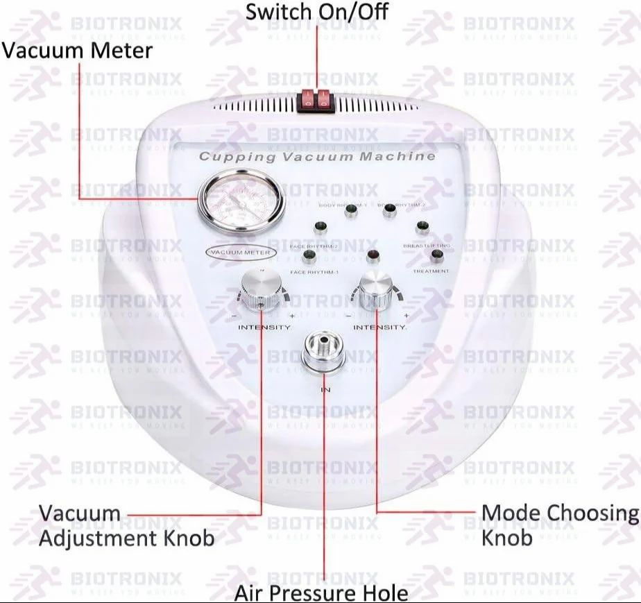 Vacuum Cupping Scraping Machine Strong Suction Pump Massage Cup with 32 Cups