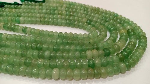 Natural Green Quartz Rondelle Plain  8mm Beads Sold per Strand 8 inches Long