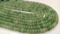 Natural Green Quartz Rondelle Plain  8mm Beads Sold per Strand 8 inches Long