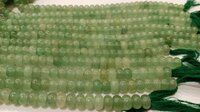 Natural Green Quartz Rondelle Plain  8mm Beads Sold per Strand 8 inches Long