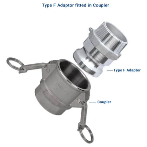 Amfit SS Camlock Coupling Male Threaded Type F Adaptor