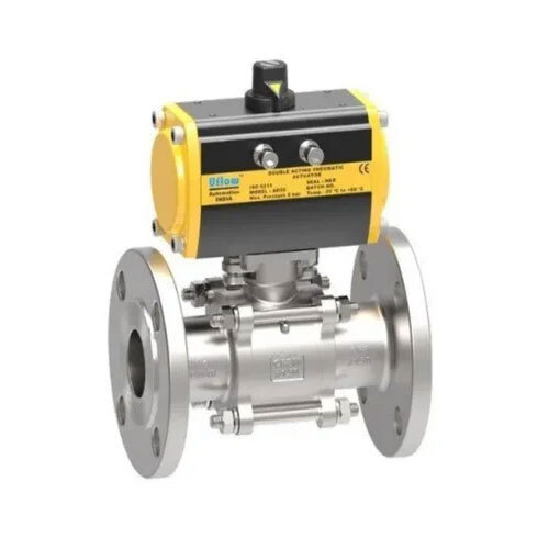 Uflow Double Acting Pneumatic Ball Valve Flanged