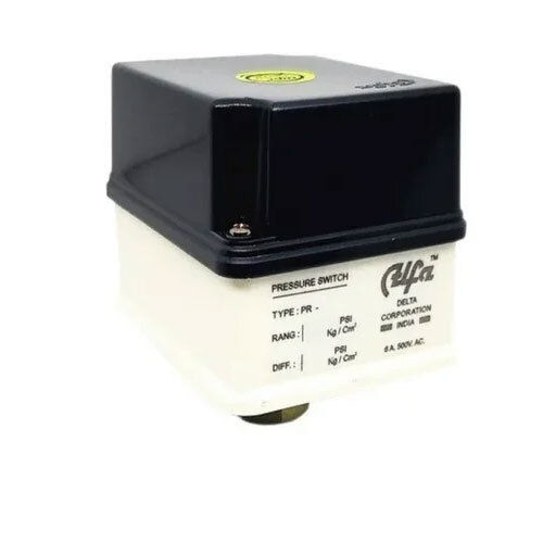 Black And White Alfa Pressure Switch 2.5-9.5 Bar Pr-9, Auto Cut-Off Switch For Air & Water