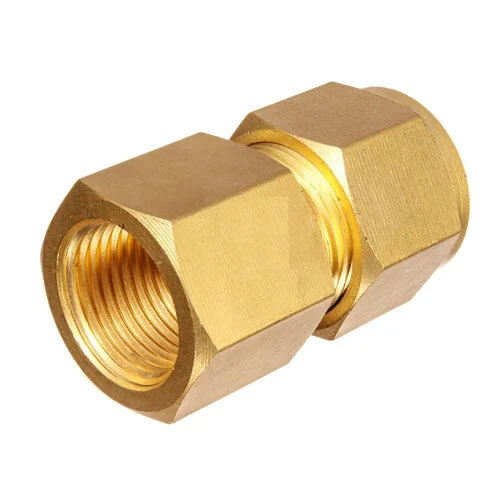 BRASS COMPRESSION FEMALE CONNECTOR