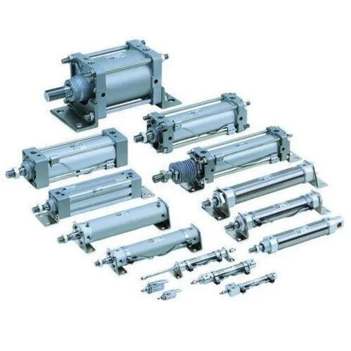 Silver Pneumatic Air Cylinders