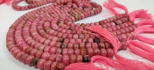 Natural Rhodonite Rondelle Plain 8mm Beads Sold per strand 8 inches long