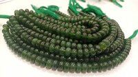 Natural Serpentine Rondelle Plain 8mm Beads Sold per strand 8'' long