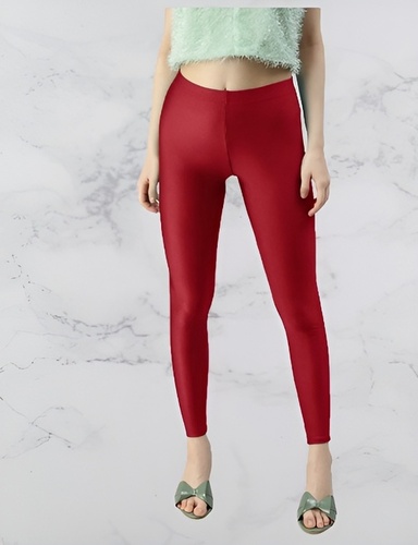 Red Maroon Shimmer Leggings