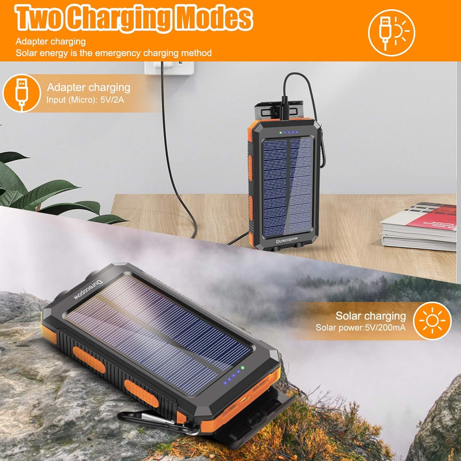 Durecopow Solar Charger
