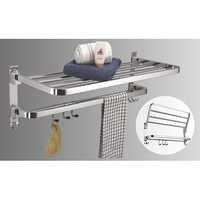 Gray Ba-232a Elite Ss Folding Square Towel Rack