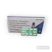 Aceclofenac, Paracetamol, Cetirizine Hydrochloride, Phenylephrine Hydrochloride & Caffeine Tablets