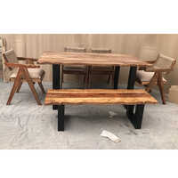 Wooden Dining Table With 6 Seater
